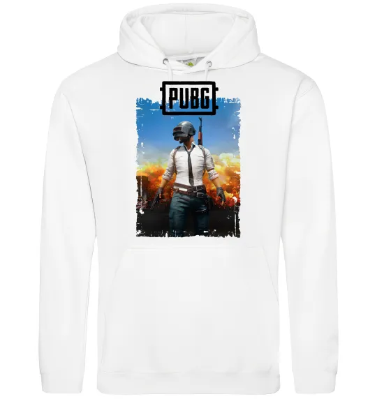 Чоловіча толстовка (худі) Пабг персонаж Білий фото
