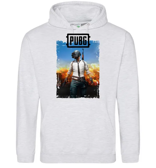 Жіноча толстовка (худі) Пабг персонаж Сірий меланж фото