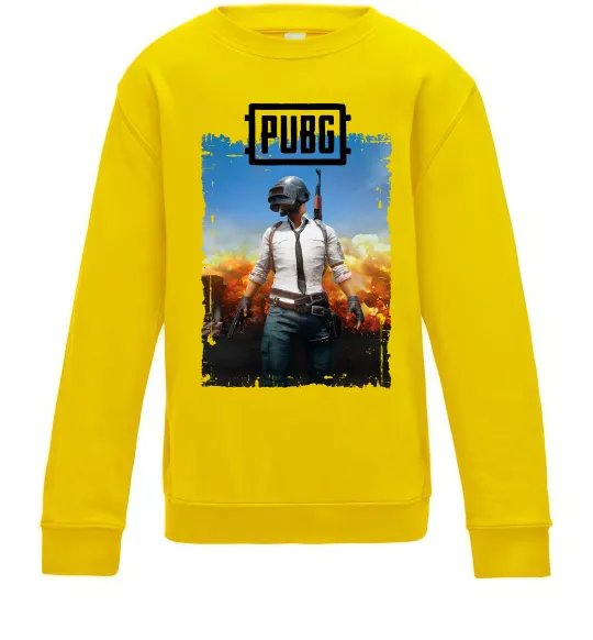 Детский Свитшот Пабг персонаж Солнечно желтый фото