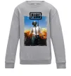 Детский Свитшот Пабг персонаж Серый меланж фото