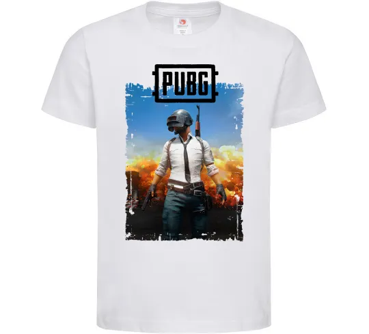Дитяча футболка Пабг персонаж Білий фото