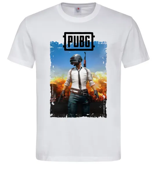 Мужская футболка Пабг персонаж Белый фото