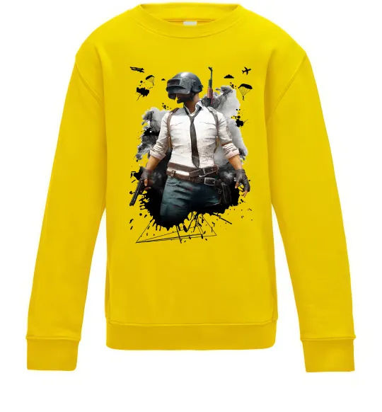 Детский Свитшот Pubg hero Солнечно желтый фото