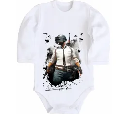 Дитячий бодік Pubg hero Білий фото