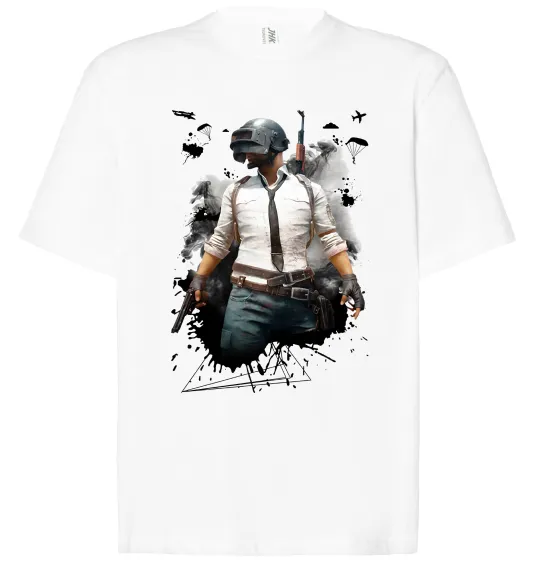 Футболка Оверсайз Pubg hero Белый фото