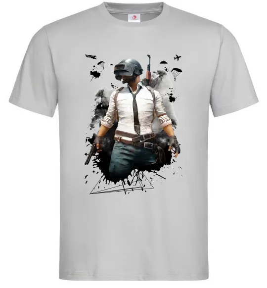 Мужская футболка Pubg hero Серый фото