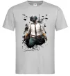 Мужская футболка Pubg hero Серый фото