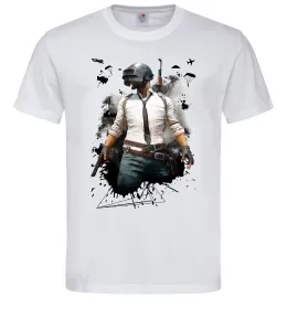 Мужская футболка Pubg hero Белый фото