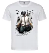 Мужская футболка Pubg hero Белый фото