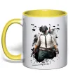 Чашка з кольоровою ручкою Pubg hero Лимонний Чашка з кольоровою ручкою Pubg hero Лимонний фото