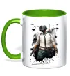 Чашка с цветной ручкой Pubg hero Зеленый фото