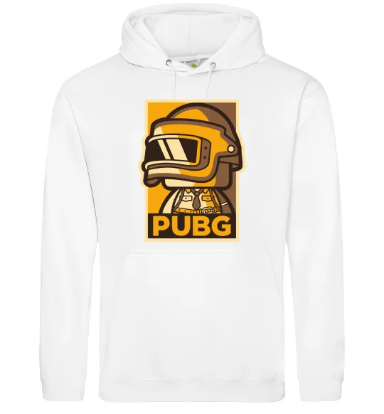 Мужская толстовка (худи) Pubg tiny Белый фото
