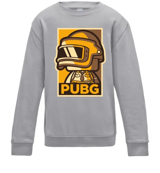 Детский Свитшот Pubg tiny Серый меланж фото