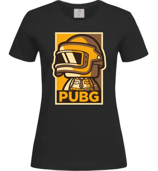 Жіноча футболка Pubg tiny Чорний фото
