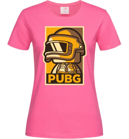 Жіноча футболка Pubg tiny Яскраво-рожевий фото