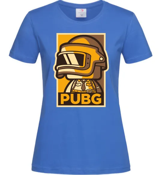 Жіноча футболка Pubg tiny Яскраво-синій фото