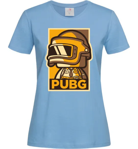 Жіноча футболка Pubg tiny Блакитний фото