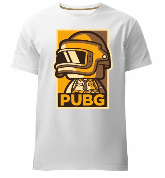 Мужская премиум футболка Pubg tiny Белый фото
