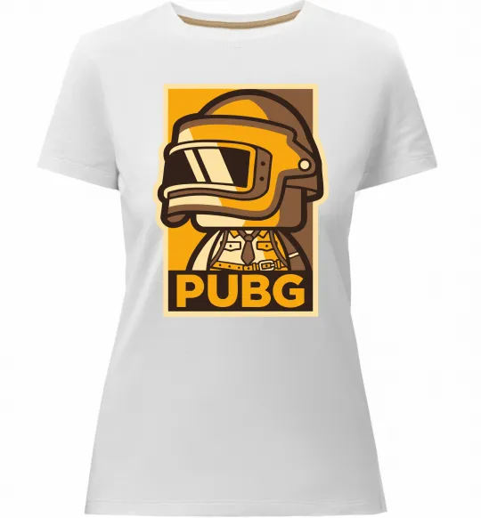 Женская премиум футболка Pubg tiny Белый фото