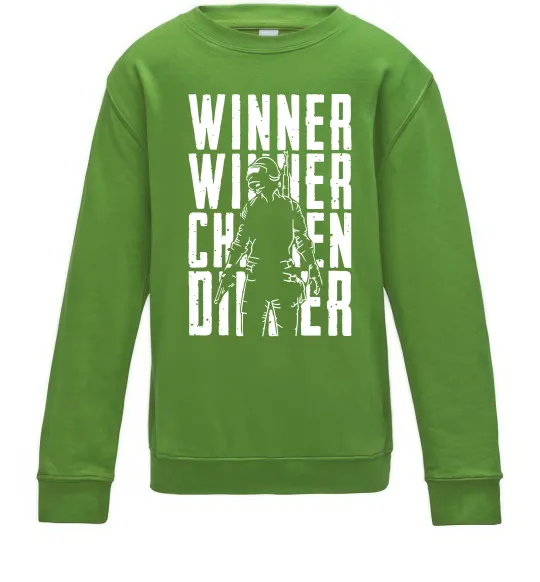 Детский Свитшот PUBG Winner Лаймовый фото