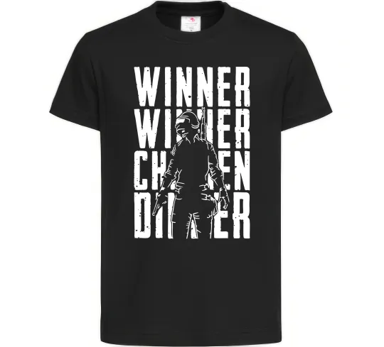 Детская футболка PUBG Winner Черный фото