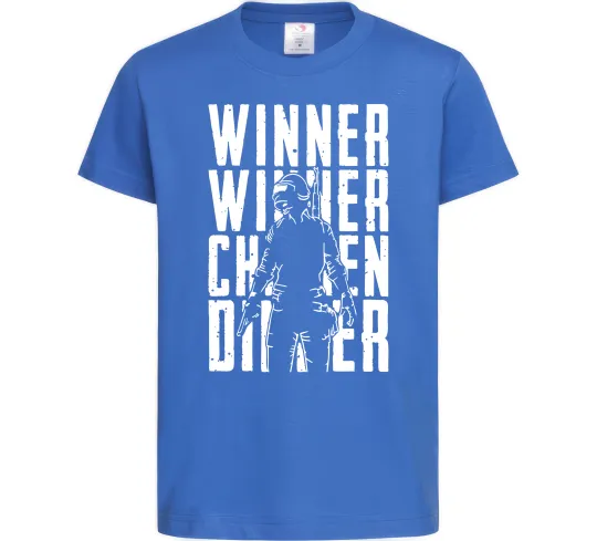 Детская футболка PUBG Winner Ярко-синий фото