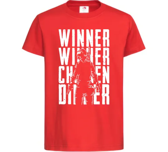 Детская футболка PUBG Winner Красный фото