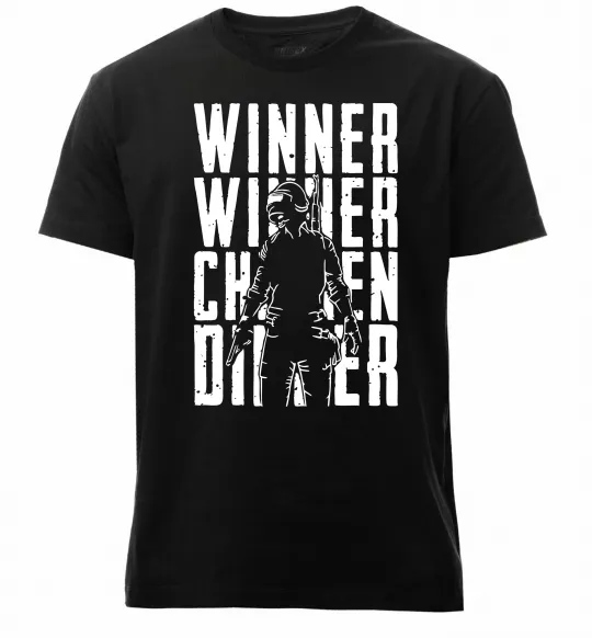 Чоловіча преміум футболка PUBG Winner Чорний фото