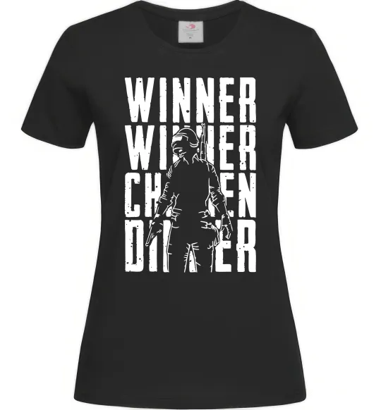 Женская футболка PUBG Winner Черный фото