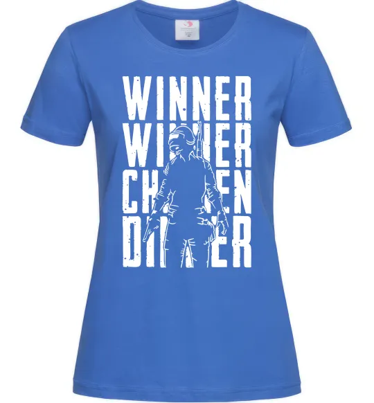 Женская футболка PUBG Winner Ярко-синий фото