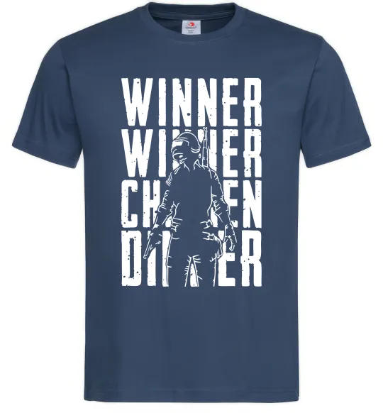 Мужская футболка PUBG Winner Темно-синий фото