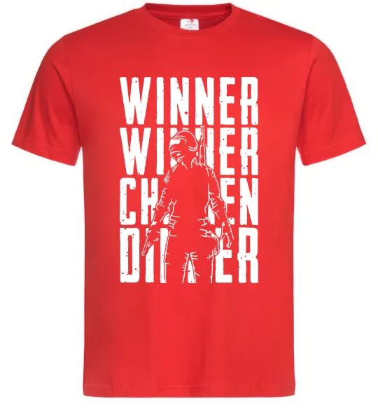 Мужская футболка PUBG Winner Красный фото