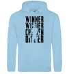 Мужская толстовка (худи) PUBG Winner Голубой фото