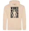 Женская толстовка (худи) PUBG Winner Песочный фото
