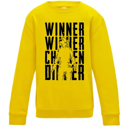 Детский Свитшот PUBG Winner Солнечно желтый фото