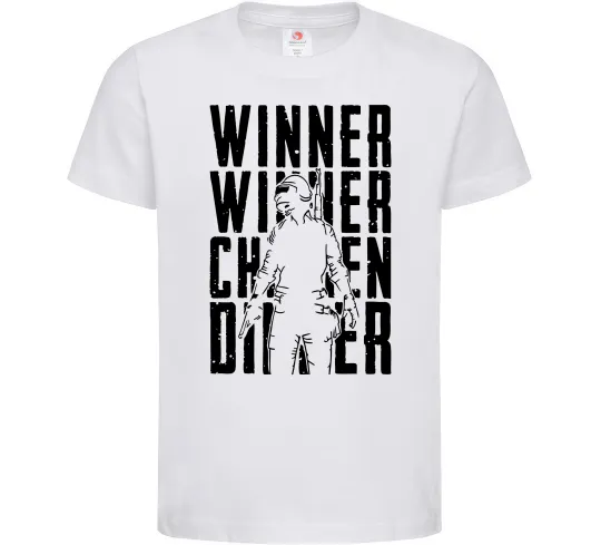 Детская футболка PUBG Winner Белый фото