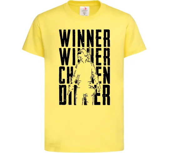 Детская футболка PUBG Winner Лимонный фото