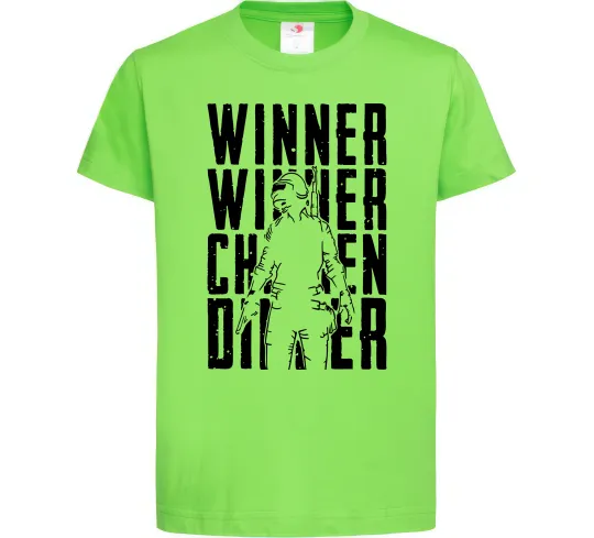 Детская футболка PUBG Winner Лаймовый фото