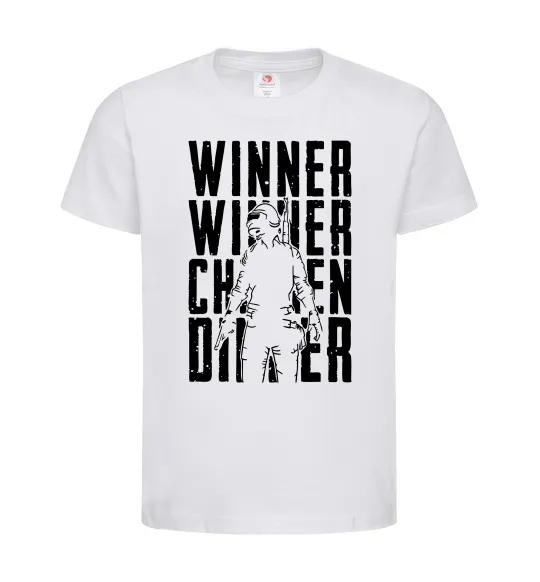 Детская футболка PUBG Winner Белый фото