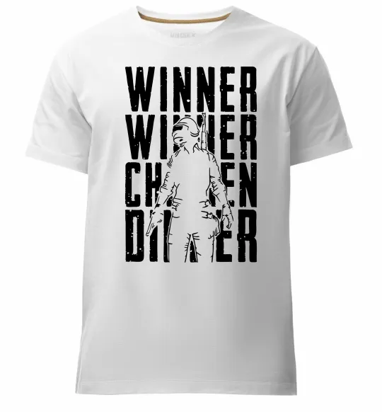 Чоловіча преміум футболка PUBG Winner Білий фото