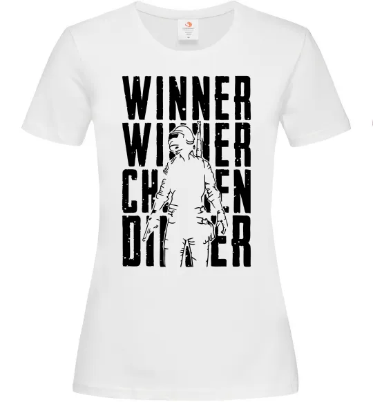 Женская футболка PUBG Winner Белый фото