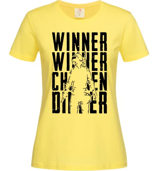 Женская футболка PUBG Winner Лимонный фото