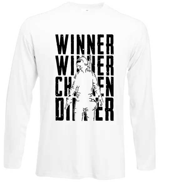 Лонгслив PUBG Winner Белый фото