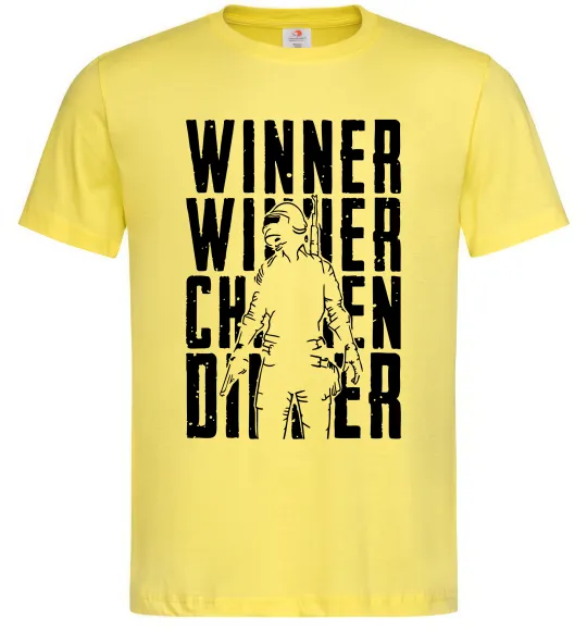 Мужская футболка PUBG Winner Лимонный фото