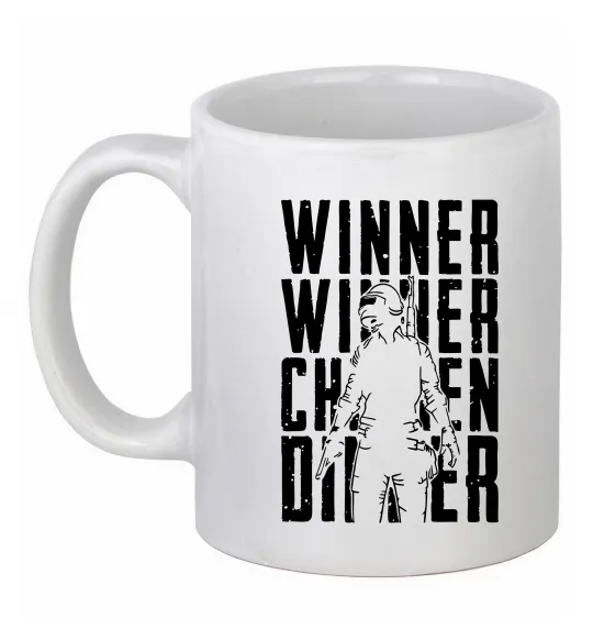 Чашка керамическая PUBG Winner Белый фото