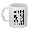 Чашка керамическая PUBG Winner Белый фото
