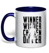 Чашка с цветной ручкой PUBG Winner Глубокий темно-синий фото
