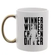 Чашка с цветной ручкой PUBG Winner Золото фото