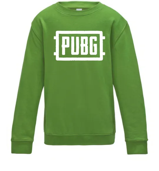 Детский Свитшот Пабг лого Лаймовый фото