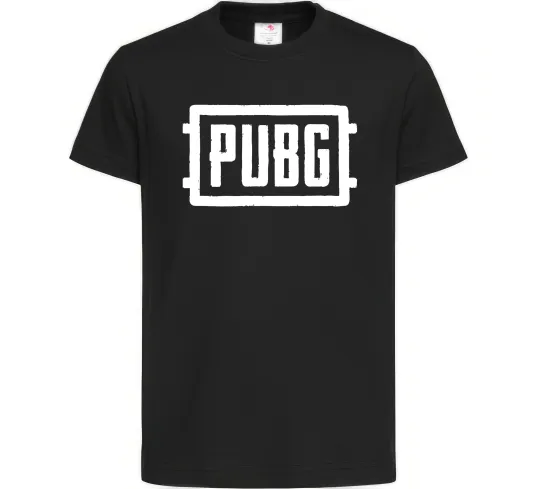Детская футболка Пабг лого Черный фото